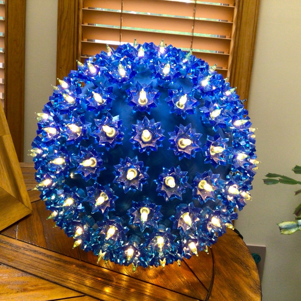 Vintage royal blue light up disco ball!!! EUC